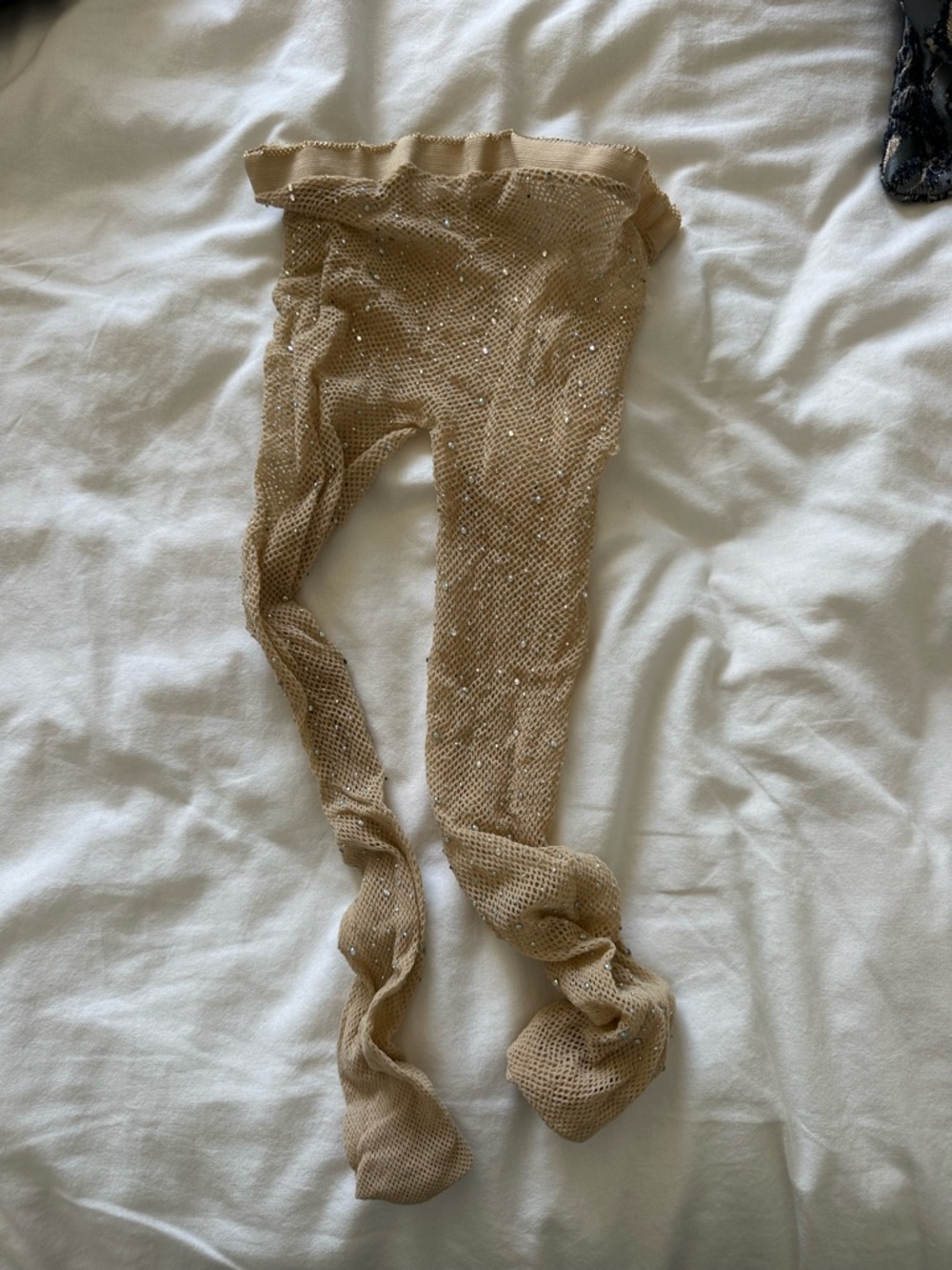 💗5 for $15💗 Size Small Beige Fishnet Rhinestone Tights